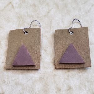 Full Grain Leather Handmade Earrings